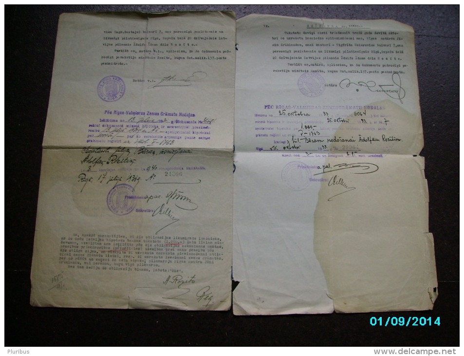 LATVIA    1930  OBLIGATION  BOND  FOR 3000 !!! LATS, REVENUE STAMPS , 0 - Lettonie