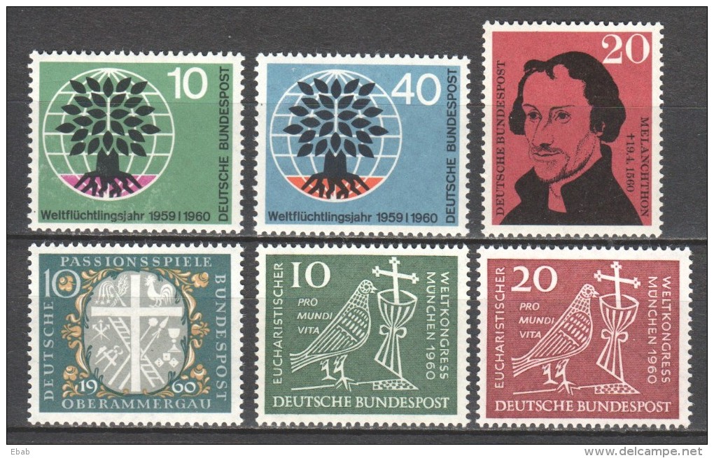 Germany Bund 1960 Mi 326-331 MNH - Ongebruikt