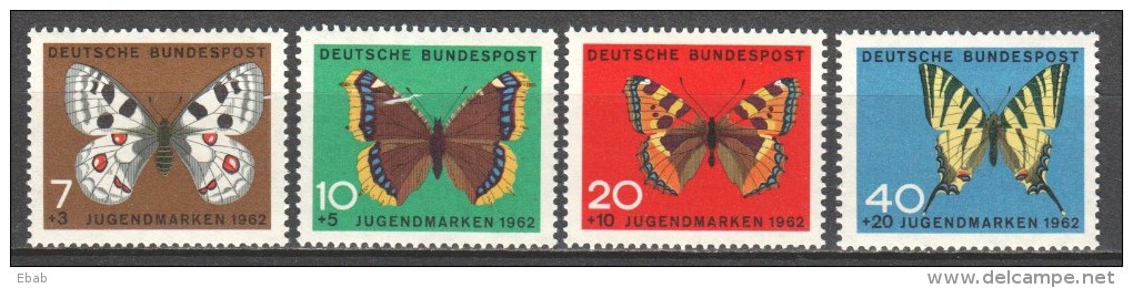 Germany Bund 1962 Mi 376-379 MNH BUTTERFLIES - Ongebruikt