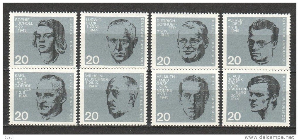 Germany Bund 1964 Mi 431-438 MNH - Ongebruikt