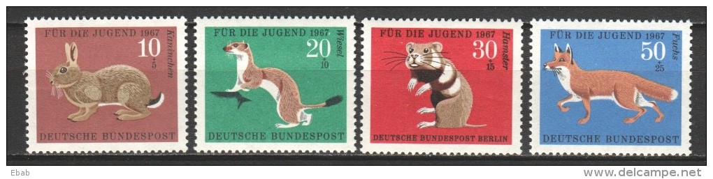 Germany Bund 1964-1965-1966-1967 - 4 Complete Series ANIMALS MNH - Ongebruikt