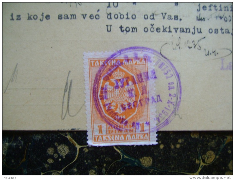 Serbia-Sabatka-Subotica-advertising-0.75din+.......stamp Duty 1din-1935  (2777) - Storia Postale