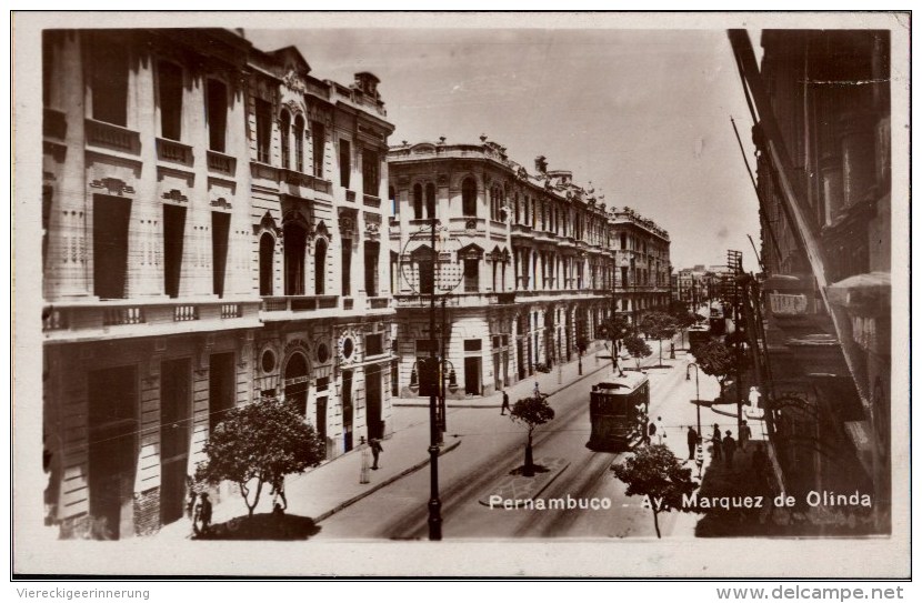 ! 1929 Alte Ansichtskarte Straßenbahn, Tramway, Pernambuco, Brasilien, Brazil - Recife