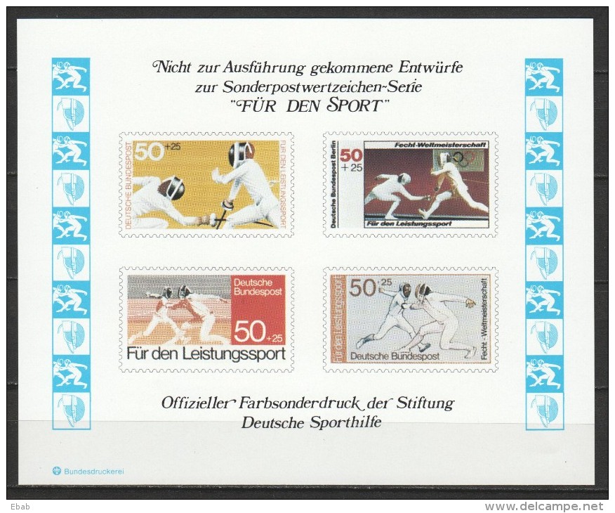 Germany Bund - collection of 19 colour samples (Farbsonderduck) Bundesdruckerei