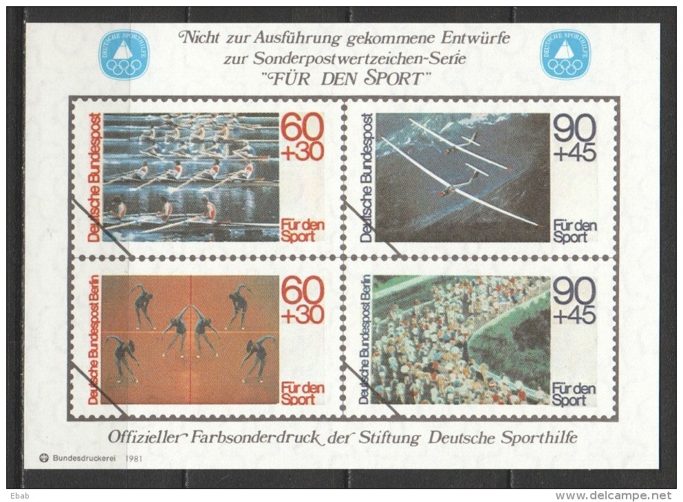 Germany Bund - collection of 19 colour samples (Farbsonderduck) Bundesdruckerei