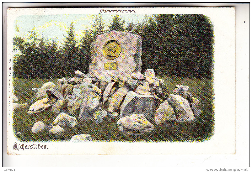 0-4320 ASCHERSLEBEN, Bismarckdenkmal, 1911 - Aschersleben