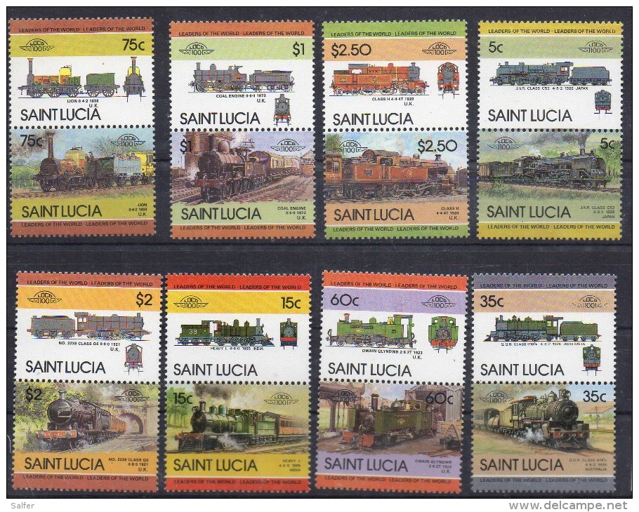 TRAINS / ZÜGE / TRENI - SAINT LUCIA  LOCOMOTIVES  - MNH - Trains