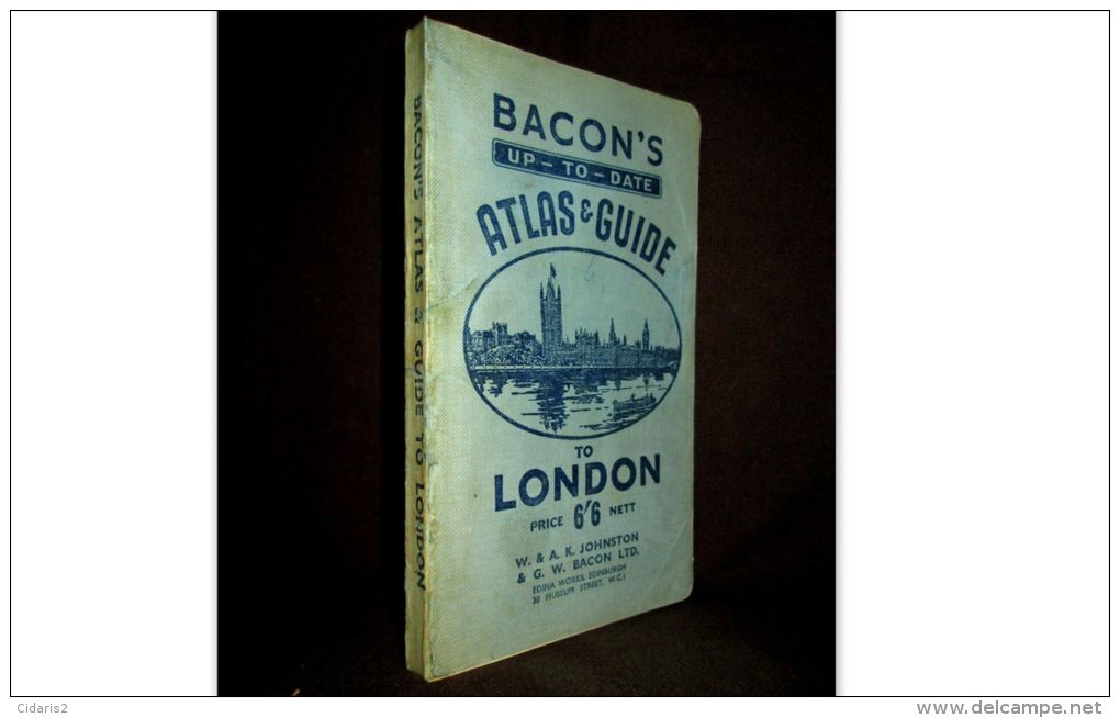 Guide BACON "LONDON" Londres England Angleterre Royaume Unis 43 Plan(s) 1948 ! - Europe