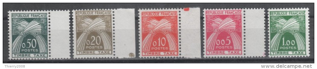 Timbres Taxes N° 90 à 94  Neuf ** Gomme D'Origine, Bord De Feuille  TTB - 1960-.... Neufs