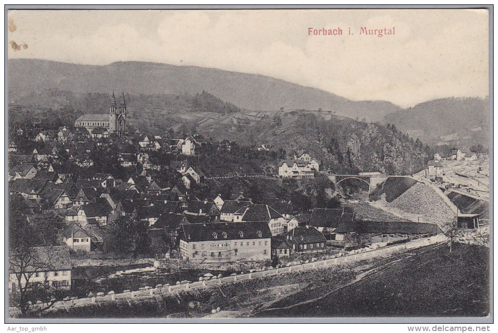 BW FORBACH I. M. 1911-8-8 Gernsbach Foto Gebr. Metz - Forbach