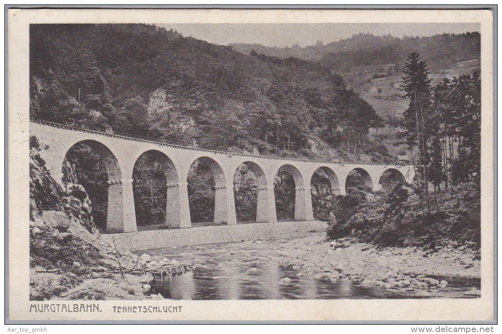 BW Forbach 1917-1-20 Freiburg Murgtalbahn Tennetschlucht Foto Gebr. Metz - Forbach