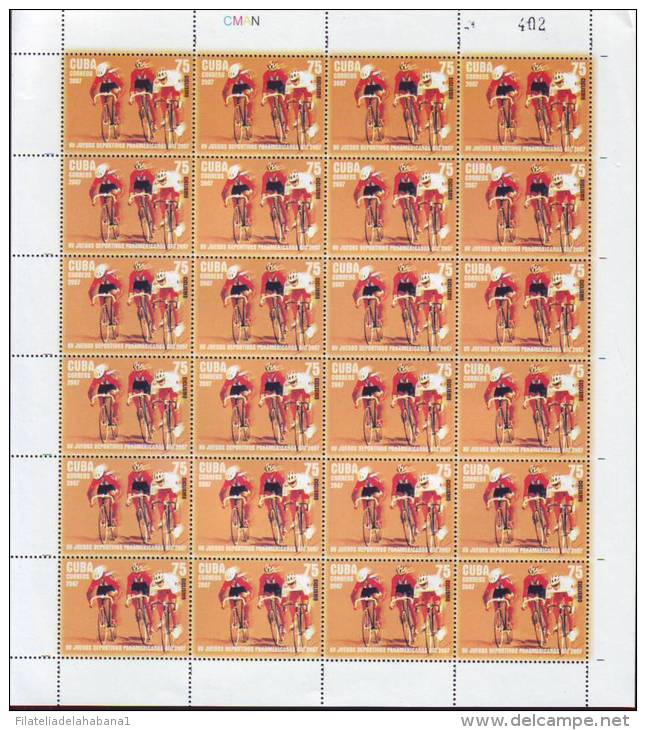 2007.528 CUBA MNH SHEET COMPLETE 2007 MNH PANAMERICAN GAME - Hojas Y Bloques