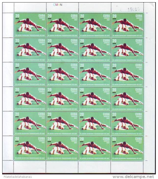 2007.528 CUBA MNH SHEET COMPLETE 2007 MNH PANAMERICAN GAME - Hojas Y Bloques