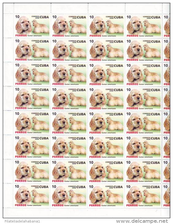 2006.514 CUBA MNH SHEET COMPLETE 2006 MNH DOG - Hojas Y Bloques