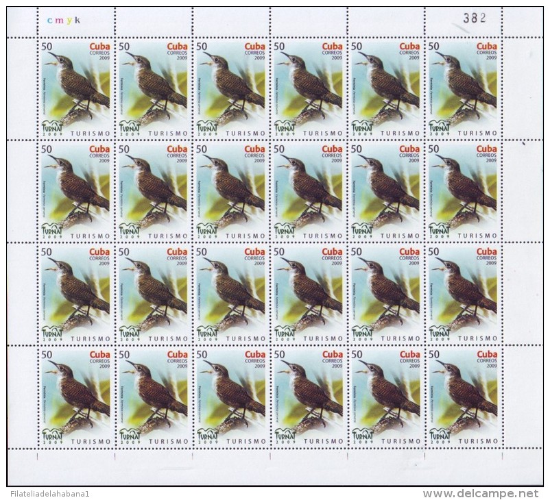 2009.525 CUBA MNH SHEET COMPLETE 2009 MNH BIRD TURNAT - Hojas Y Bloques