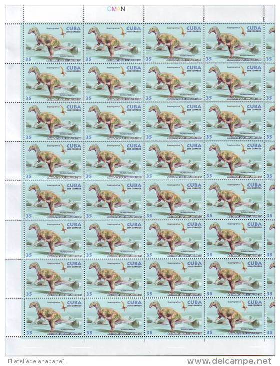 2006.513 CUBA MNH SHEET COMPLETE 2006 MNH DINOSAUR - Hojas Y Bloques