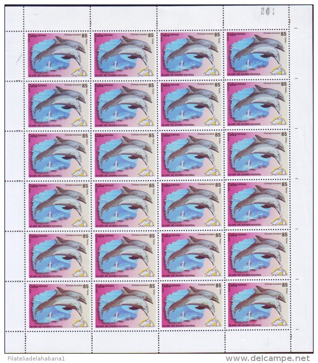 2010.506 CUBA MNH SHEET COMPLETE 2010 MNH SEA ACUARIUM FISH PECES