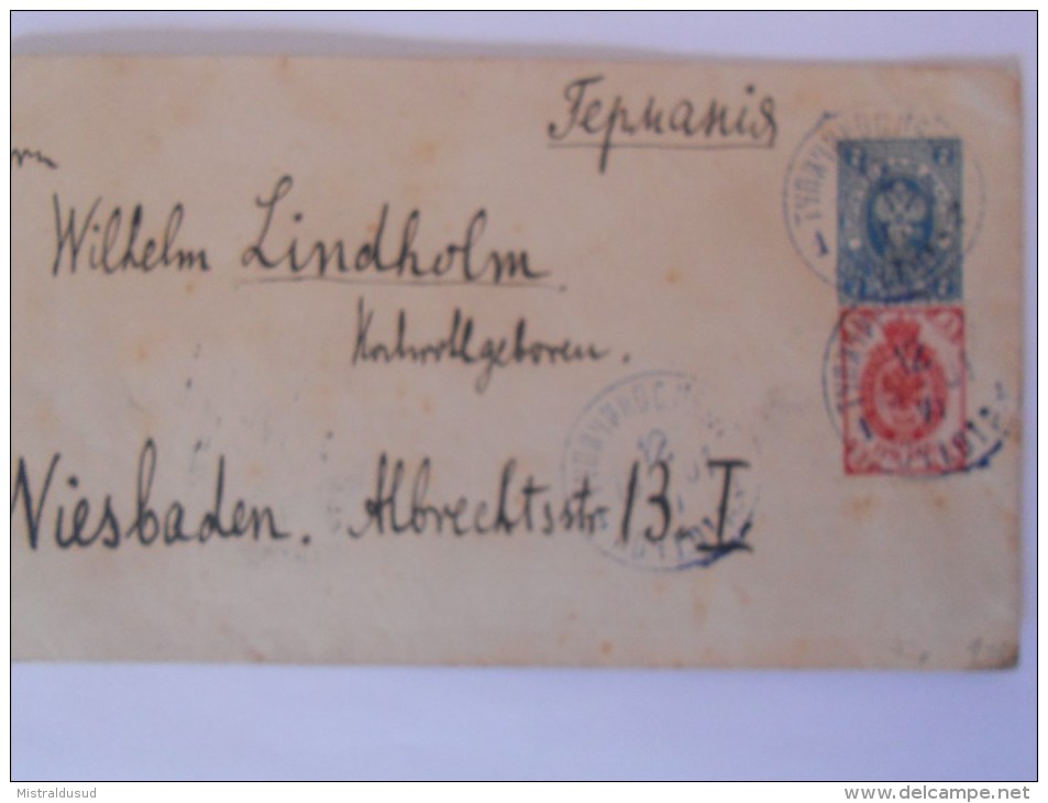 Russie Lettre De 1901 Pour Wiesbaden - Lettres & Documents