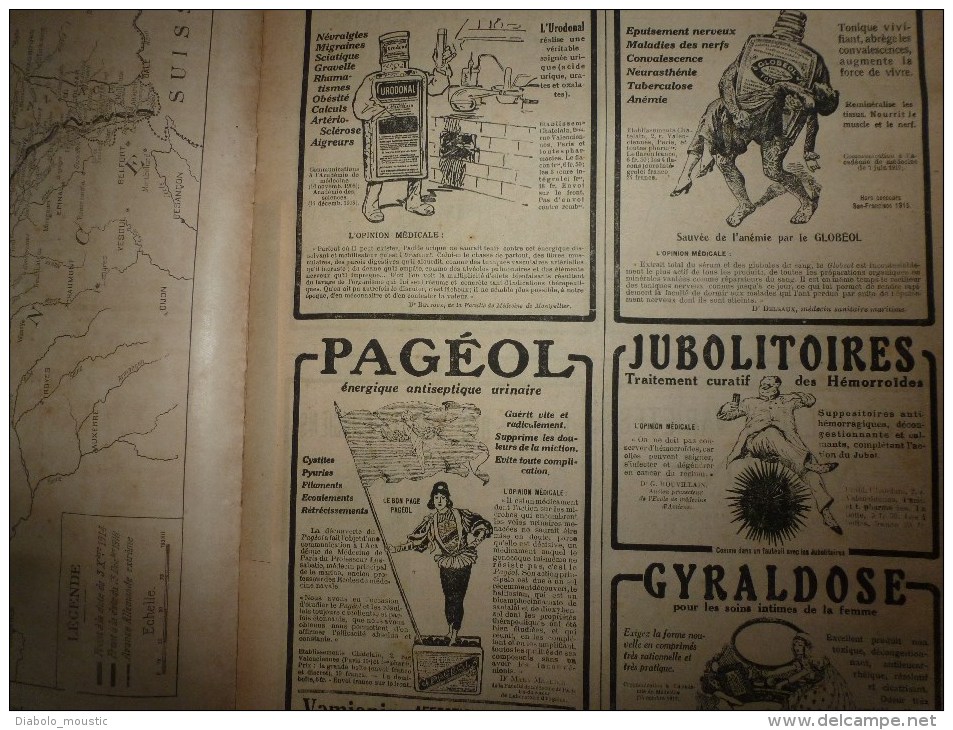 1916 LPDF: Publicité Pleine Page Par O' GALOP; Noël Du VENT De MER;Bombardement De MONT-ST-QUENTIN;Chrismas Fantastique - Francese