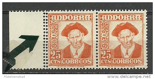 ANDORRA- CORREO ESPAÑOL VARIEDAD DOBLE PERFORACION SELLO DE LA IZQUIERDA MUY RARO(S-2.C.09,14) - Nuevos