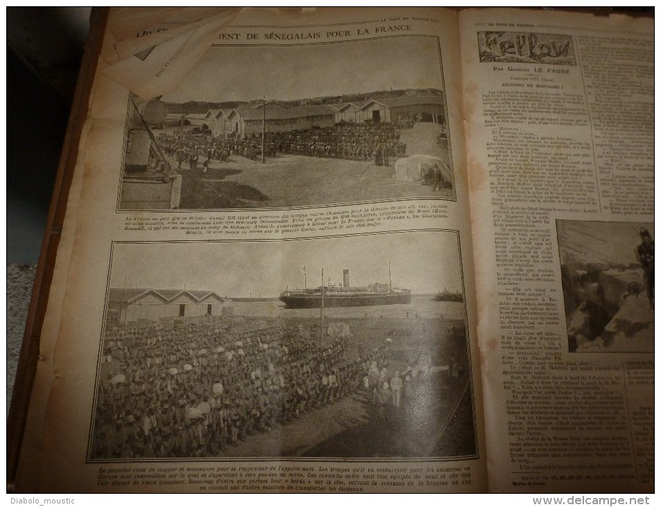 1916 LPDF:Tommies à MONASTIR;Nivelle;Guillaucourt;Tirailleurs sénégalais débarquent à Rufisque du PANAMA;Les bourriquets