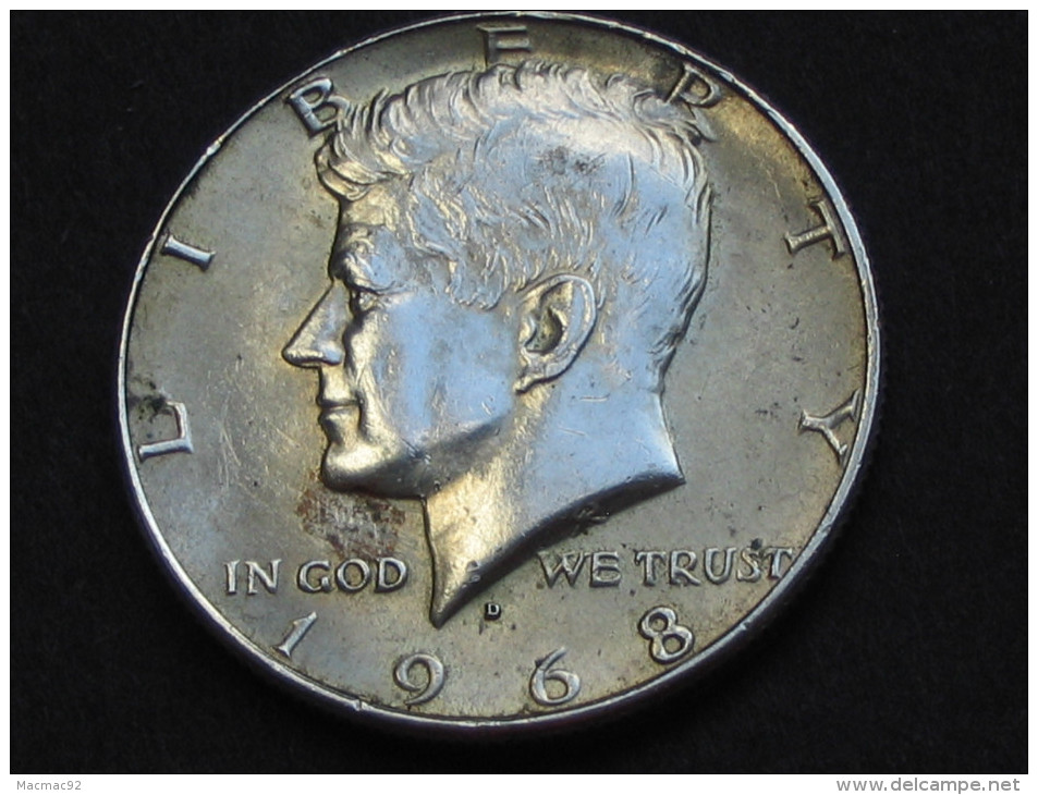 Half  - 1/2 Dollar 1968 D - KENNEDY - Silver - Etats-Unis - United States - USA **** EN ACHAT IMMEDIAT **** - 1964-…: Kennedy