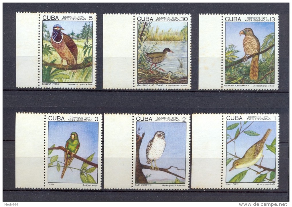 Cuba  1975 - Birds Of Cuba - Unused Stamps