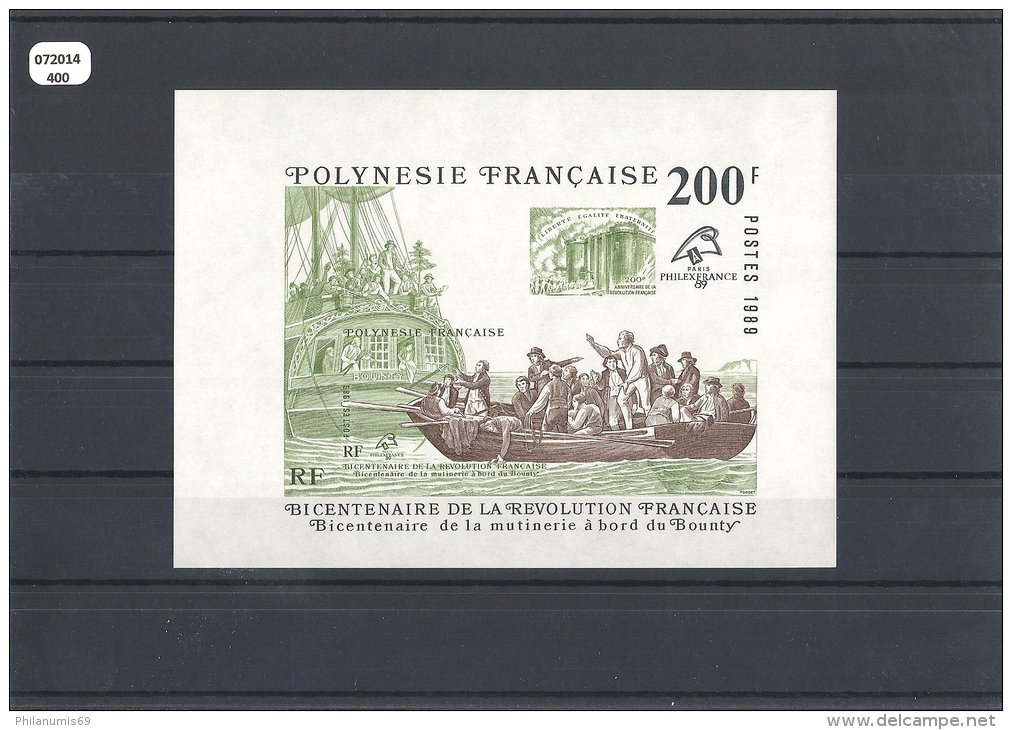 POLYNESIE 1989 - YT BF N° 15 NEUF SANS CHARNIERE ** (MNH) GOMME D'ORIGINE LUXE - Blocchi & Foglietti