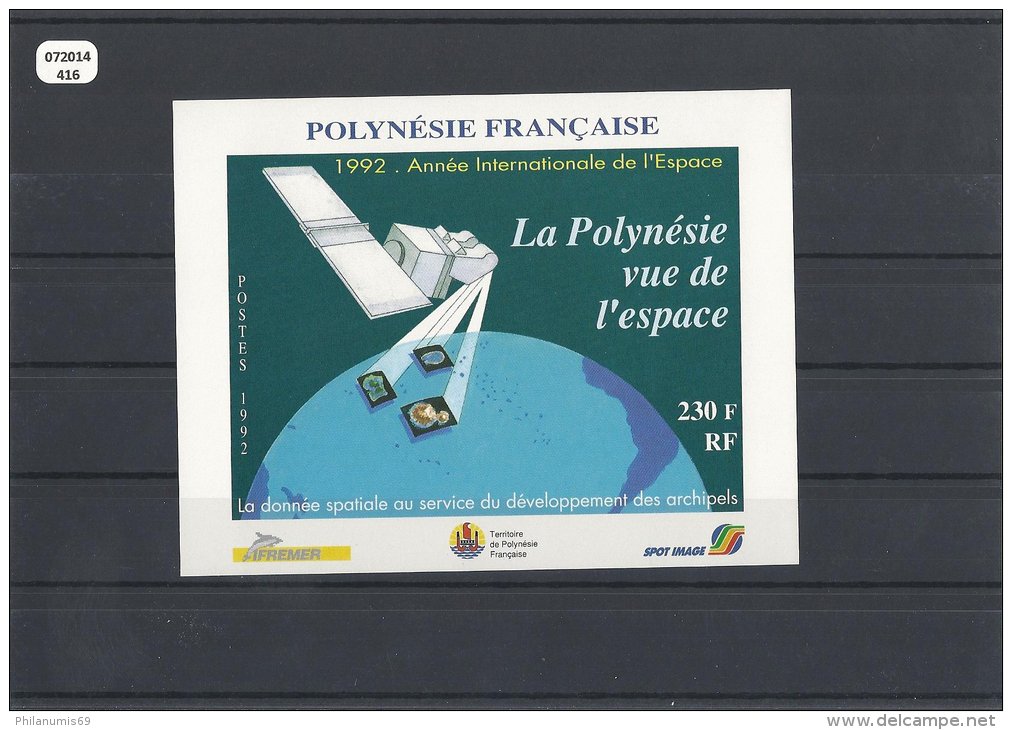 POLYNESIE 1992 - YT BF N° 19 NEUF SANS CHARNIERE ** (MNH) GOMME D'ORIGINE LUXE - Blocs-feuillets