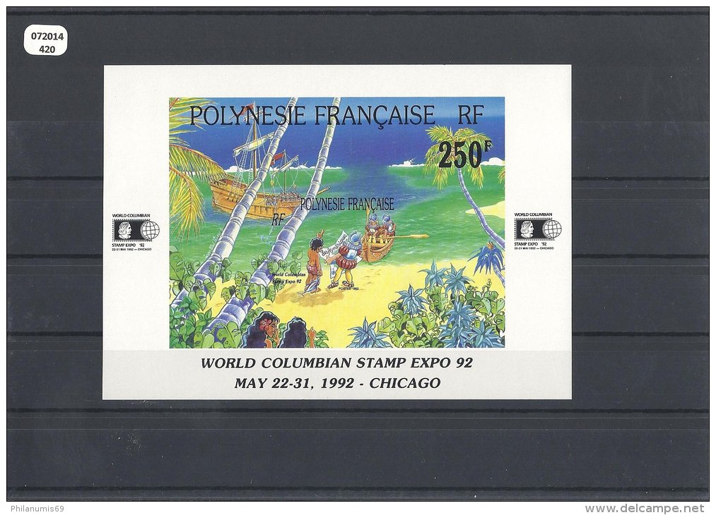 POLYNESIE 1992 - YT BF N° 20 NEUF SANS CHARNIERE ** (MNH) GOMME D'ORIGINE LUXE - Blocchi & Foglietti