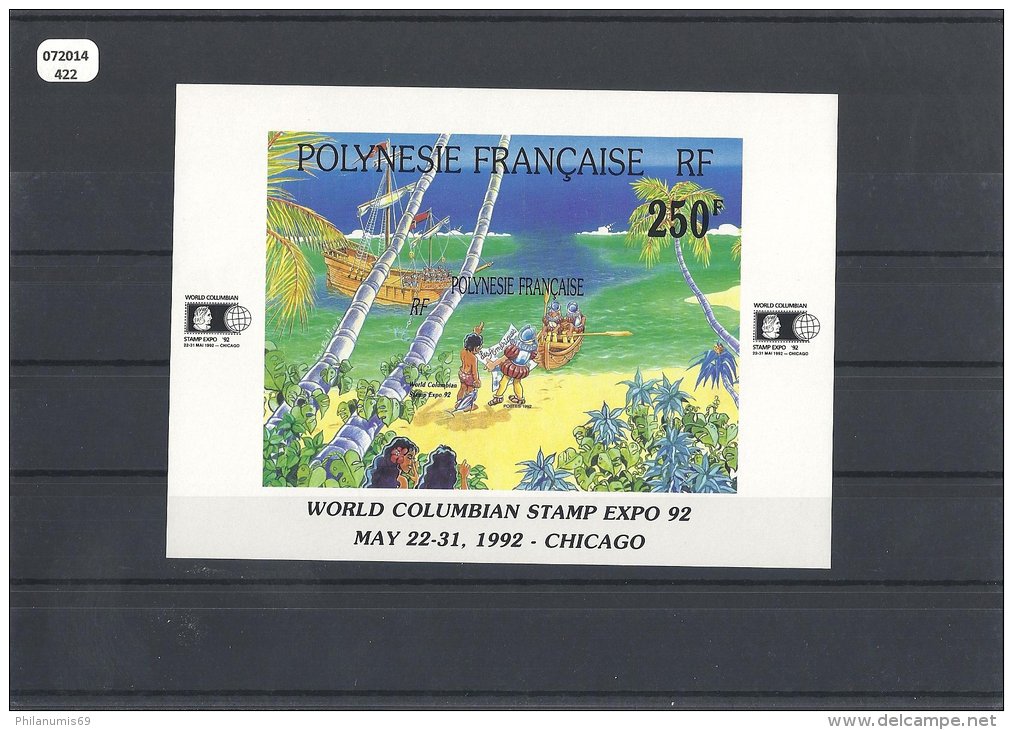 POLYNESIE 1992 - YT BF N° 20 NEUF SANS CHARNIERE ** (MNH) GOMME D'ORIGINE LUXE - Blocs-feuillets