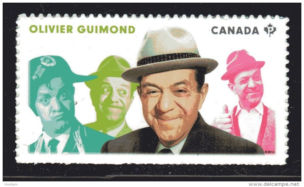 CANADA 2014, 2776  GREAT CANADIAN COMEDIANS: OLIVIER GUIMOND - Timbres Seuls