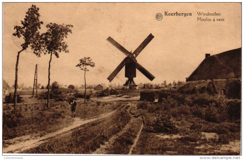 BRABANT   Molenberg 4 CP Keerbergen  Windmolen  Jacht  Pub Martougin Putsche Baan - Keerbergen