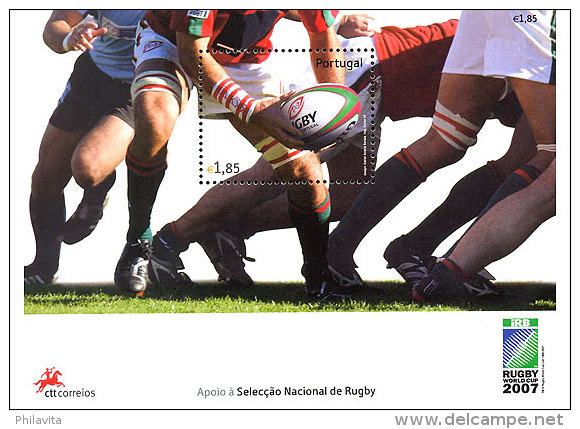 2007 Portugal - Tribute To Portugese Rugby Part In WC 2007 In France- MS - Paper - MNH** - Rugby