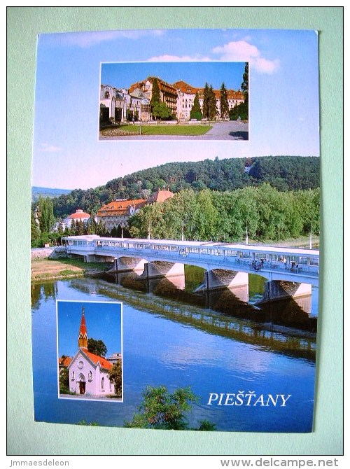 Slovakia 1999 Postcard "Piestany" Sent To Germany - Dance - Animal Goat Mouflon - Cartas & Documentos