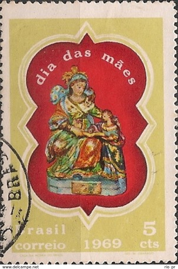BRAZIL - MOTHER'S DAY 1969 - USED - Muttertag