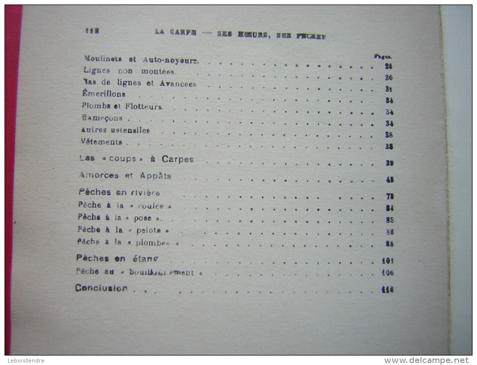 LIVRE SUR  LA PECHE DE RAOUL RENAULT  LA CARPE  SES MOEURS SES PECHES   EDITIONS BORNEMANN 1960 - Caza/Pezca