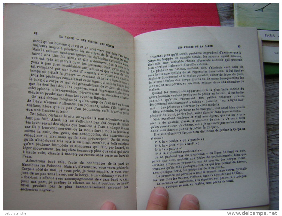 LIVRE SUR  LA PECHE DE RAOUL RENAULT  LA CARPE  SES MOEURS SES PECHES   EDITIONS BORNEMANN 1960 - Caza/Pezca