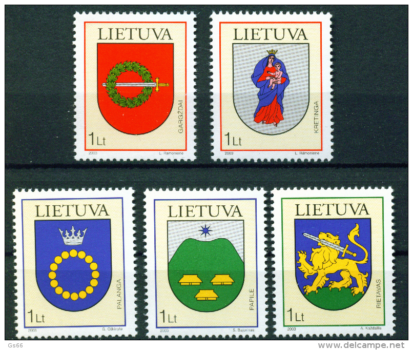 Litauen, Lietuva, 2003, 809/13, Stadtwappen (XII). MNH ** - Lithuania