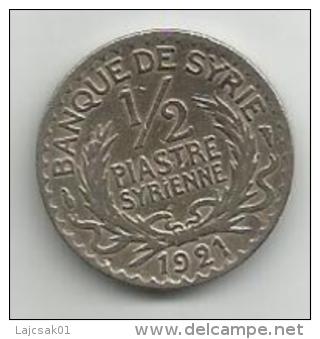 1/2 Piastre 1921. KM#68 - Syrië