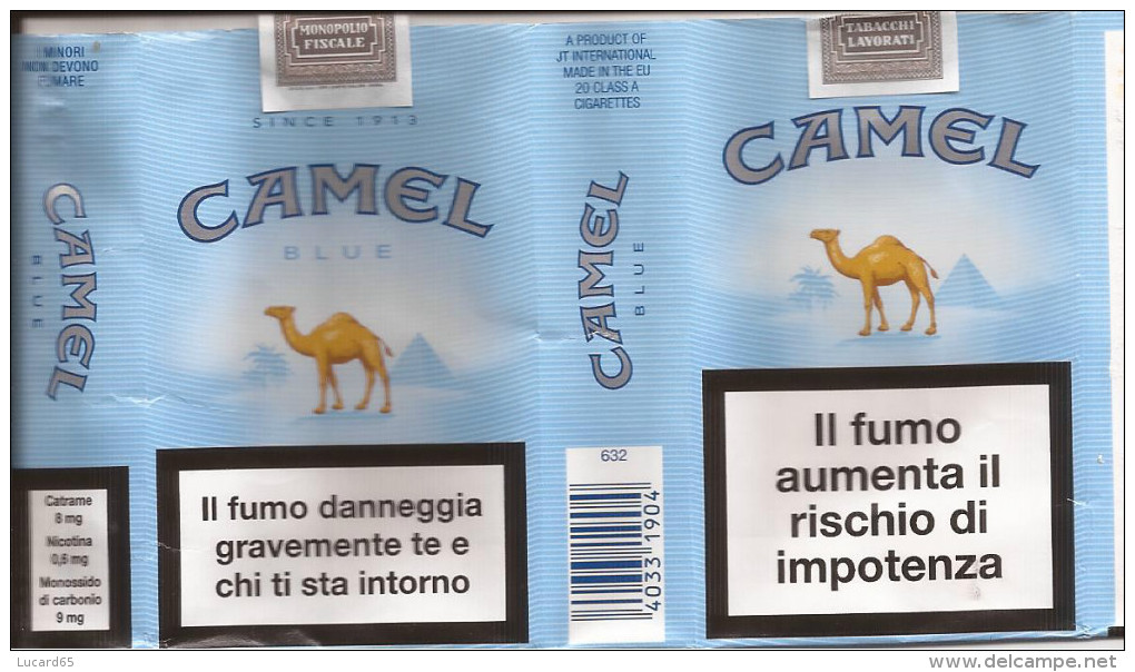 TABACCO - CAMEL COLLECTORS -  CAMEL BLUE  - EMPTY SOFT PACK ITALY - Contenitori Di Tabacco (vuoti)