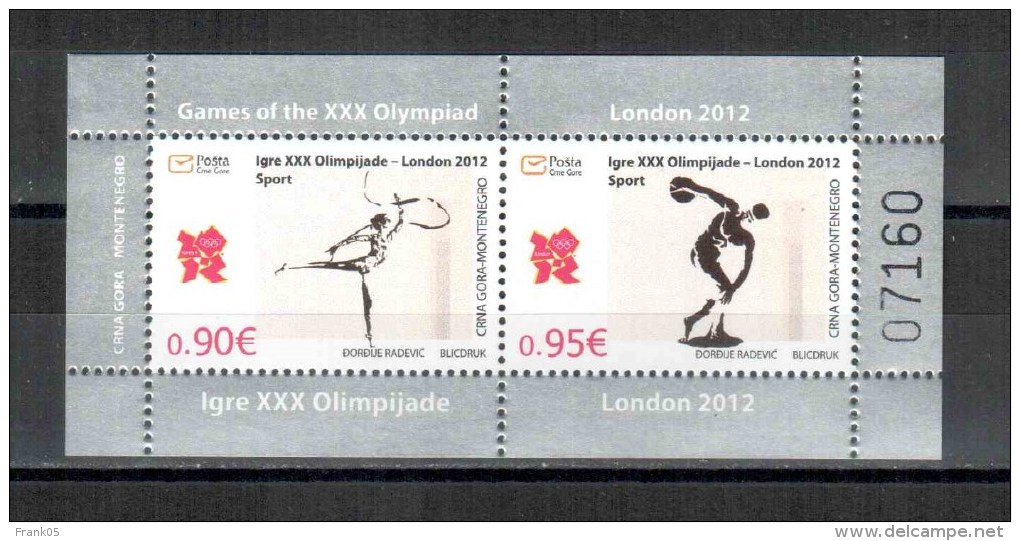 Montenegro / Crne Gore Olympiade / Olympic Games 2012 ** - Verano 2012: Londres