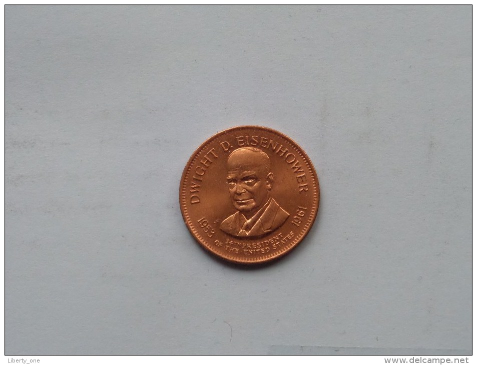 DWIGHT D. EISENHOWER - Presidential Hall Of Fame ( 26 Mm./ 6.4 Gr. / 1968 Franklin Mint - Grade, Please See Photo ) ! - Pièces écrasées (Elongated Coins)