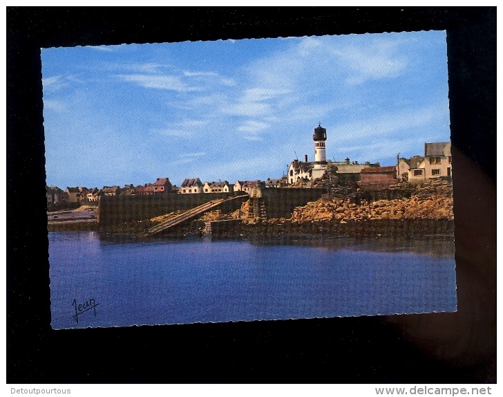 ILE DE SEIN Finistère 29 : Entrée Du Port La Cale Du Bateu De Sauvetage Et Le Phare Men Brial  1976 - Ile De Sein