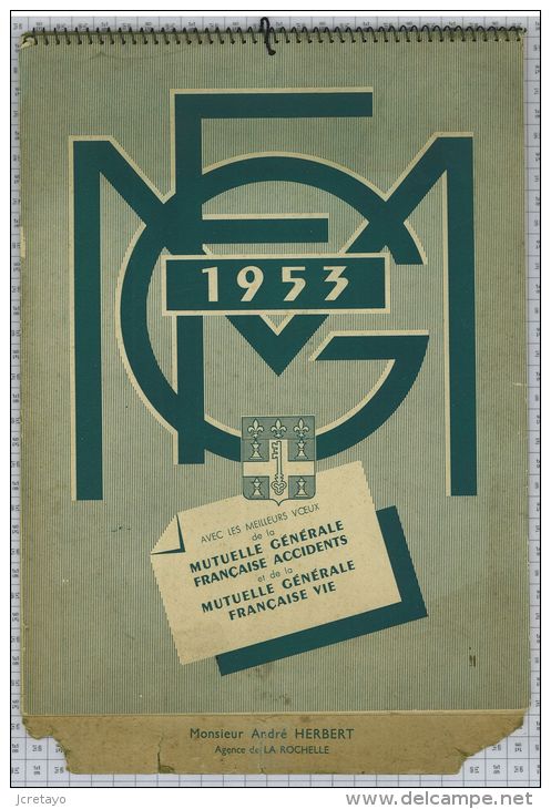 Mutuelle Générale Française Accidents Et Vie, 1953, 12 Photos/12 Mois - Grand Format : 1941-60