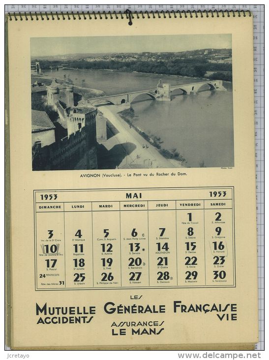 Mutuelle Générale Française Accidents Et Vie, 1953, 12 Photos/12 Mois - Grand Format : 1941-60