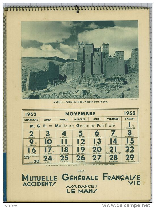 Mutuelle Générale Française Accidents et Vie, 1952, 12 photos/12 mois