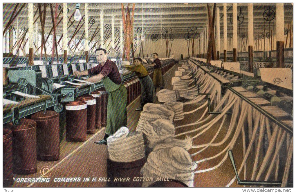 OPERATING COMBERS IN A FALL RIVER COTTON MILL - Fall River