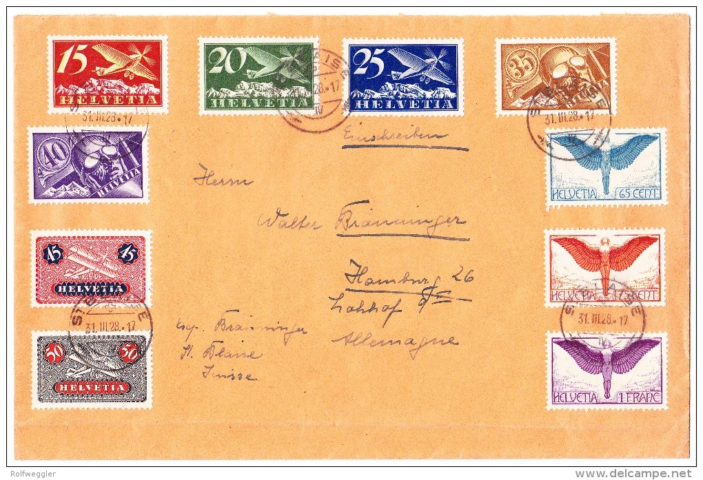 Luftpostbrief  31.3.28 St Blaise Nach Hamburg - Sonstige & Ohne Zuordnung