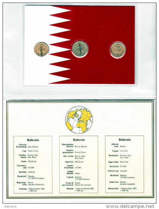 BAHREIN, 5 + 10 + 25 FILS Vergoldet; Diese Münzen Sind Garantiert Echt Und Zusätzlich Vergoldet, Hochglanz (PP) >>> - Bahrein
